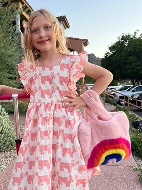 Bari Lynn Faux Fur RAINBOW Tote Bag